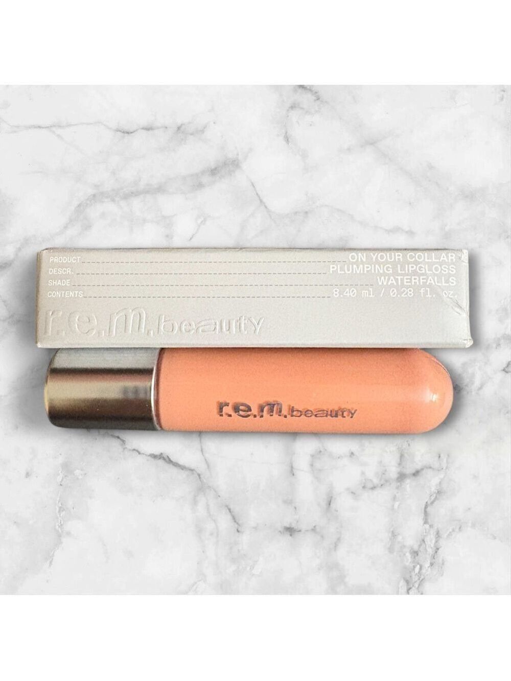 r.e.m. beauty On Your Collar Plumping Lipgloss in Waterfalls NIB